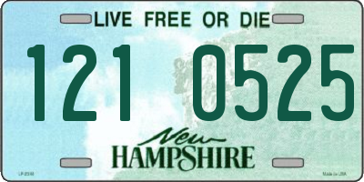 NH license plate 1210525