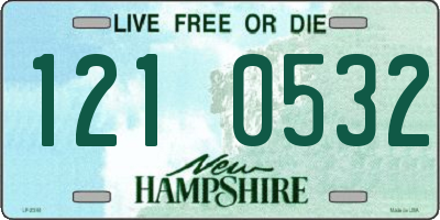 NH license plate 1210532