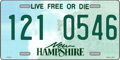 NH license plate 1210546