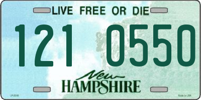 NH license plate 1210550