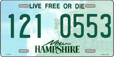 NH license plate 1210553