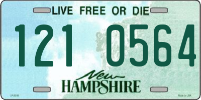NH license plate 1210564