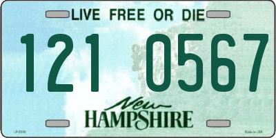 NH license plate 1210567
