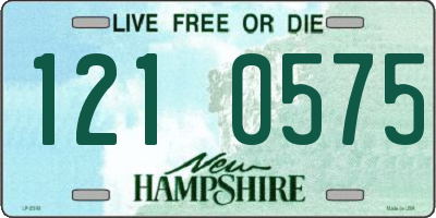 NH license plate 1210575