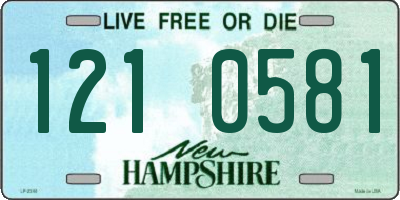 NH license plate 1210581