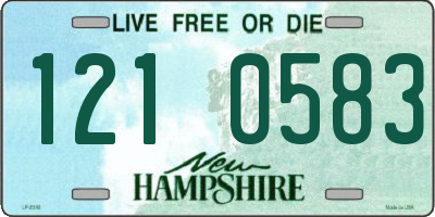 NH license plate 1210583