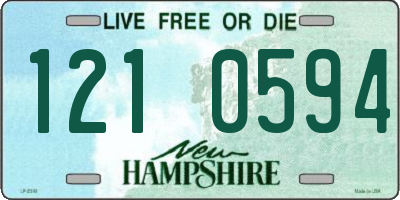 NH license plate 1210594
