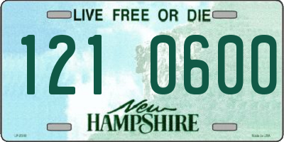 NH license plate 1210600