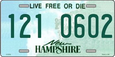NH license plate 1210602