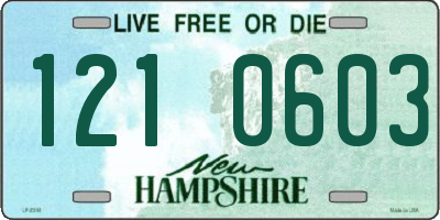 NH license plate 1210603
