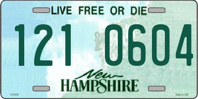 NH license plate 1210604