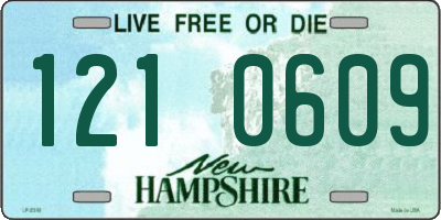 NH license plate 1210609