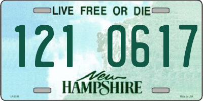 NH license plate 1210617