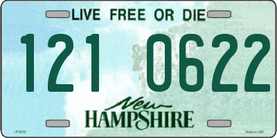 NH license plate 1210622