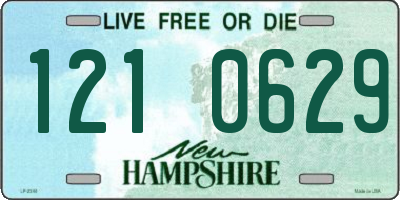 NH license plate 1210629