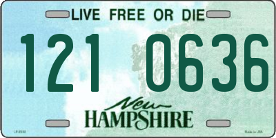 NH license plate 1210636