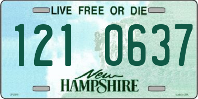 NH license plate 1210637