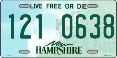 NH license plate 1210638