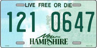 NH license plate 1210647