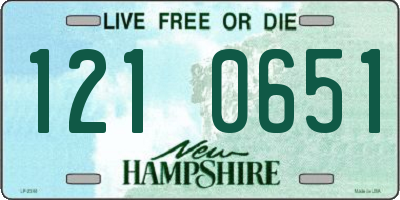 NH license plate 1210651