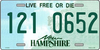 NH license plate 1210652