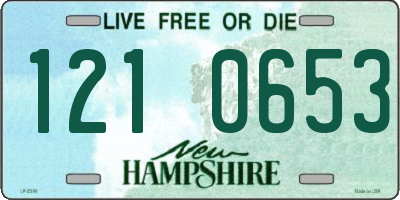 NH license plate 1210653