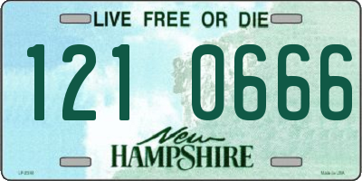 NH license plate 1210666