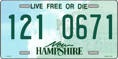 NH license plate 1210671