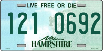 NH license plate 1210692