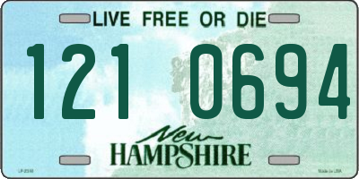 NH license plate 1210694