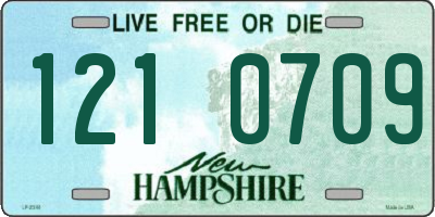NH license plate 1210709