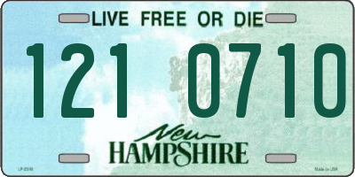 NH license plate 1210710