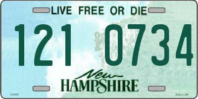 NH license plate 1210734