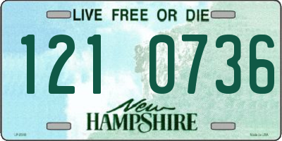 NH license plate 1210736