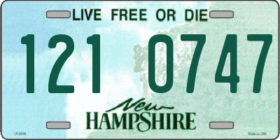 NH license plate 1210747