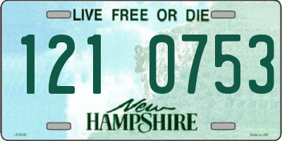 NH license plate 1210753