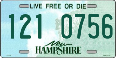 NH license plate 1210756