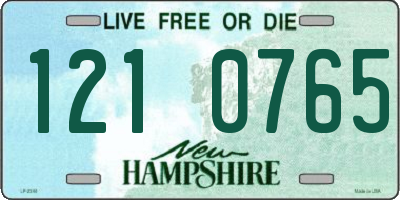 NH license plate 1210765
