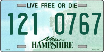 NH license plate 1210767