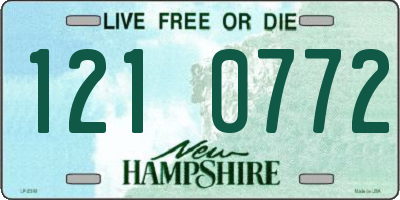 NH license plate 1210772