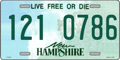 NH license plate 1210786