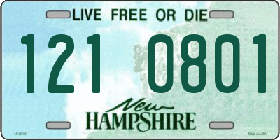 NH license plate 1210801