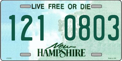 NH license plate 1210803