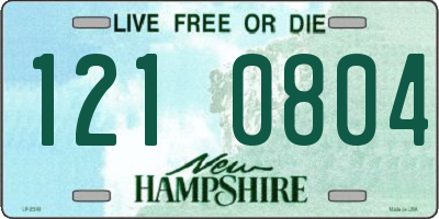 NH license plate 1210804