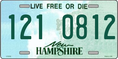 NH license plate 1210812