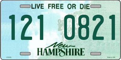 NH license plate 1210821