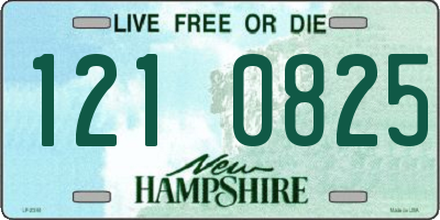 NH license plate 1210825