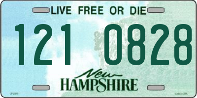 NH license plate 1210828
