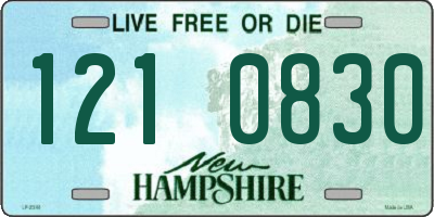 NH license plate 1210830