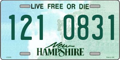NH license plate 1210831
